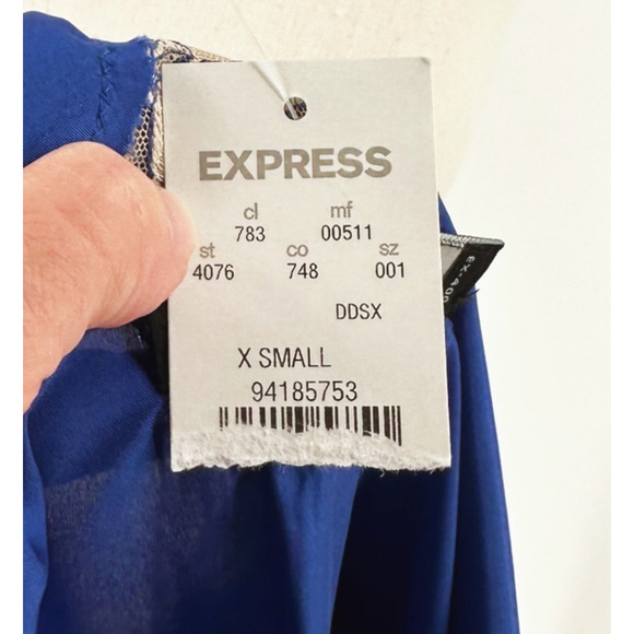 VTG Y2K Express Womens Silk Slip Dress XS Lace Coquette Whimsy Fairy Romantic - Picture 9 of 12